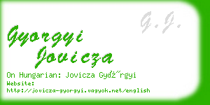 gyorgyi jovicza business card